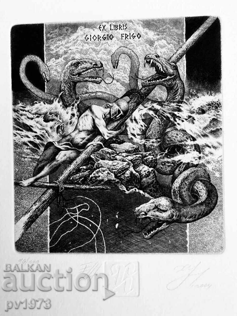 Three graphics by Hristo Naydenov. Artist's print
