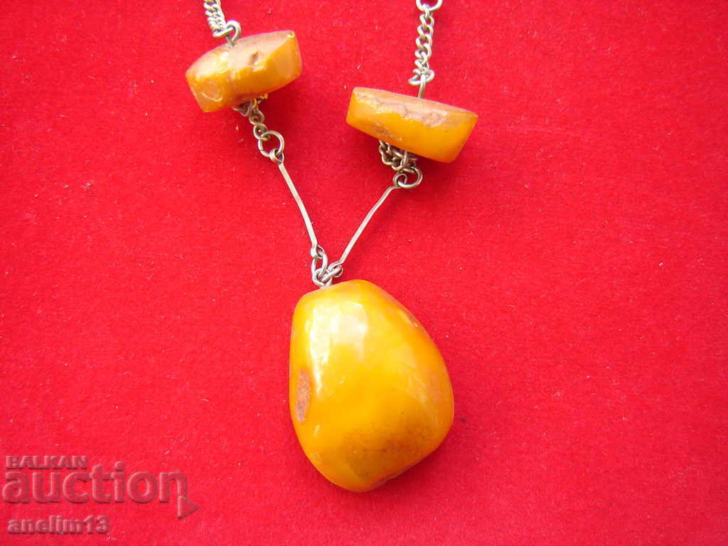 OLD NECKLACE NATURAL BALTIC ROYAL EGG AMBER with price € 65.00 | 127.13 BGN