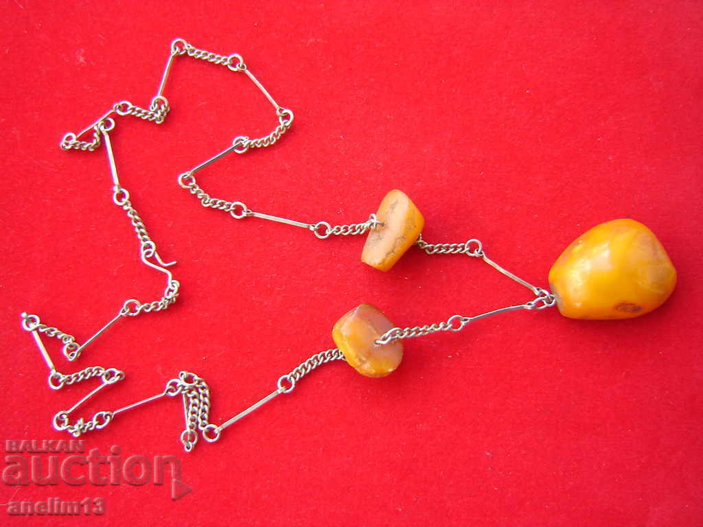 OLD NECKLACE NATURAL BALTIC ROYAL EGG AMBER