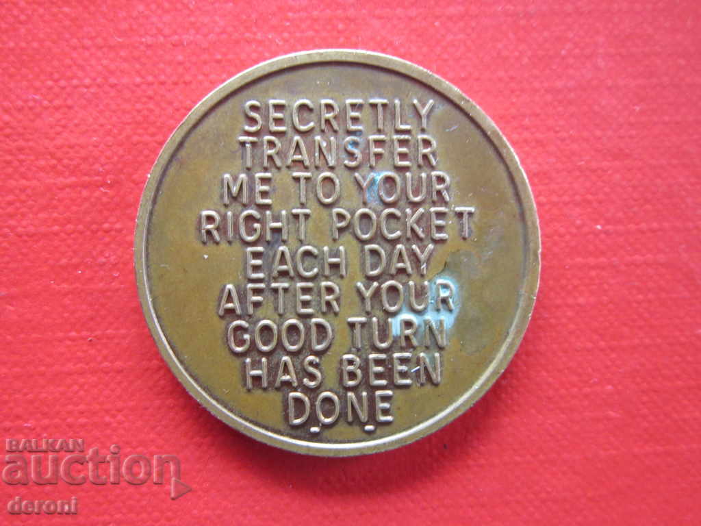 American military bronze badge scout token coin - 5
