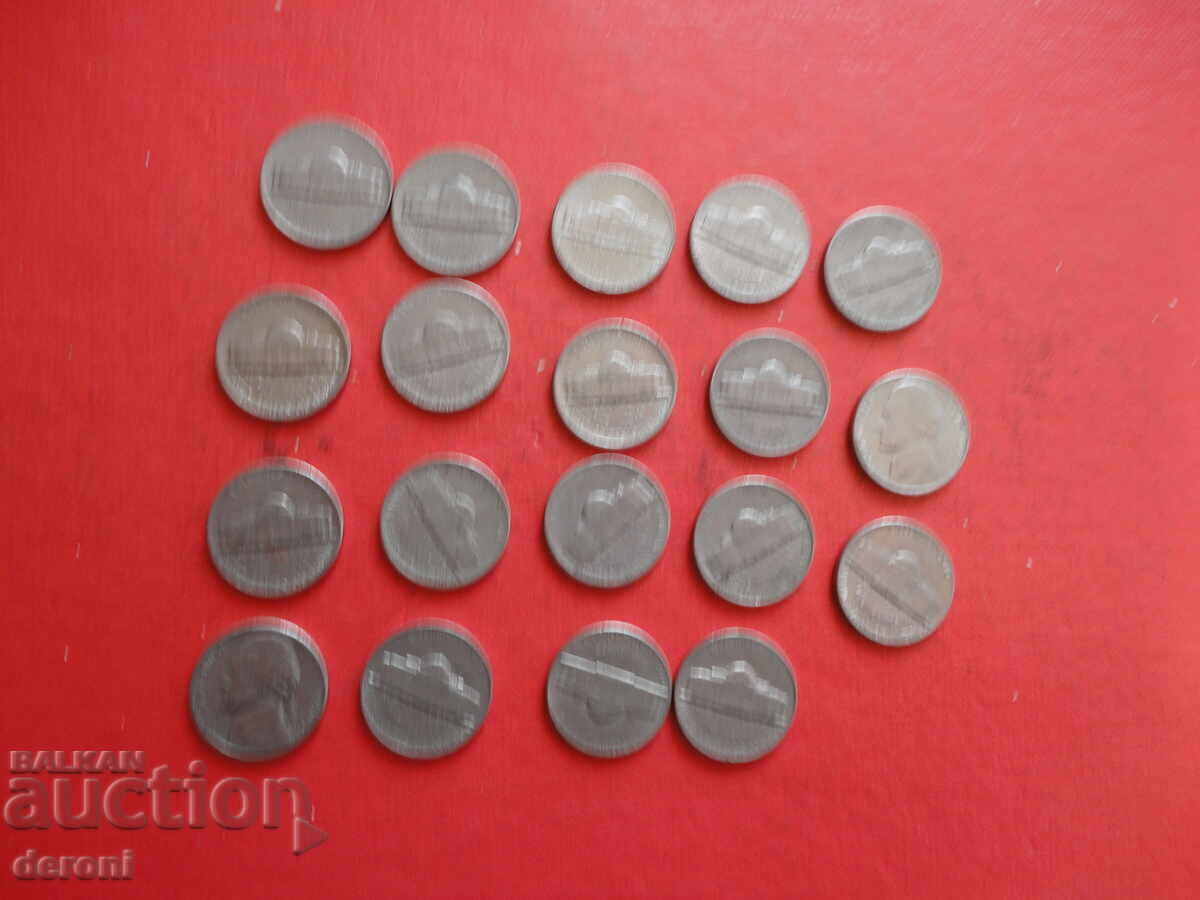 Monede de 5 cenți SUA lotul 5 cu preț € 5.11 | 9.99 BGN