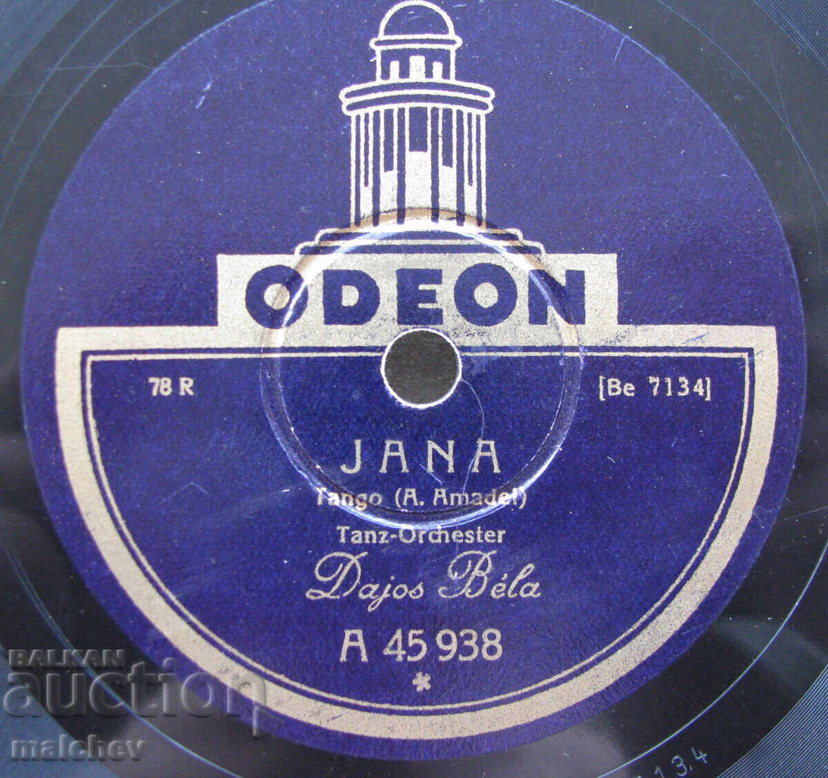 Disc de gramofon din bachelită 1929, Jeanne..., excelent