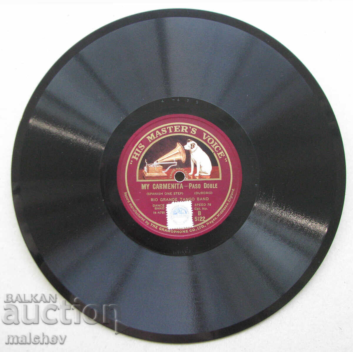Disc de gramofon din bachelită 1928, Paquita..., excelent cu preț € 8.00 | 15.65 BGN