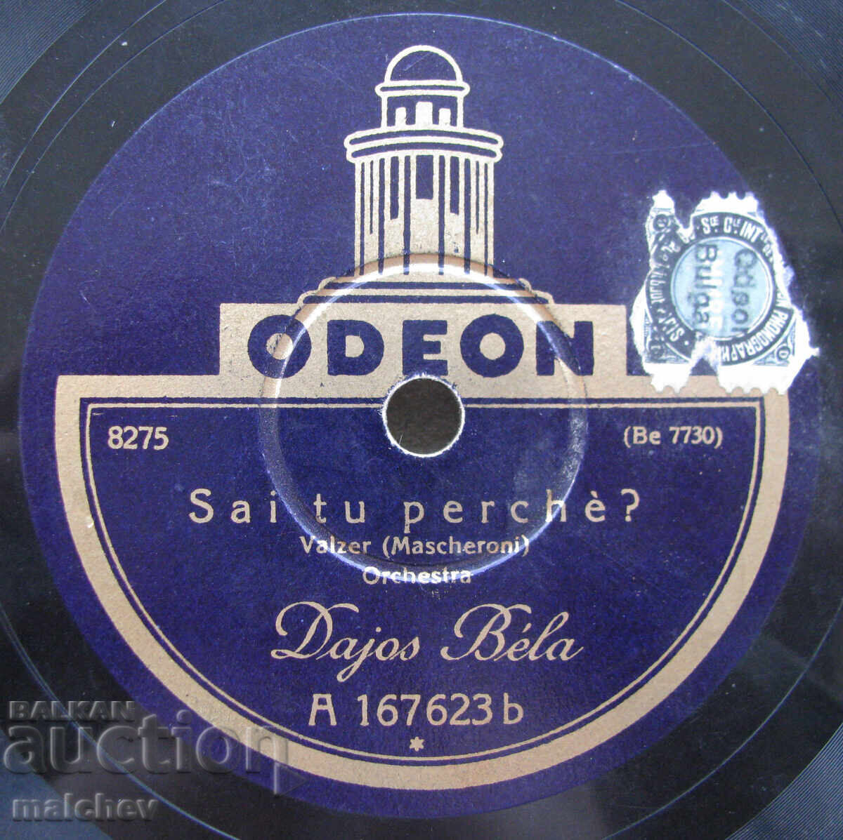 Licitație Disc de gramofon din bachelită 1928, Madonna..., excelent