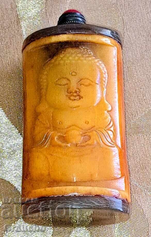 STUNNING 19TH CENTURY ARTIFACT - BONE SNUFF BOTTLE, RRR!