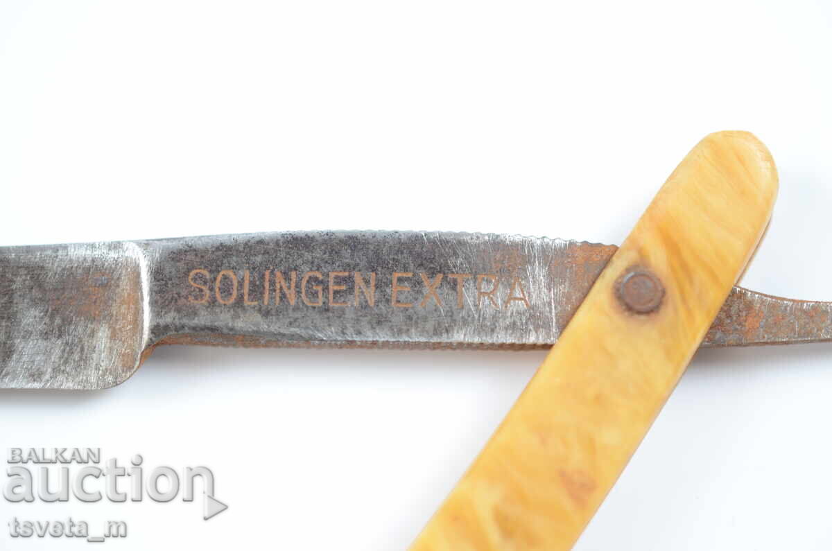 Auction  Antique straight razor SOLINGEN EXTRA