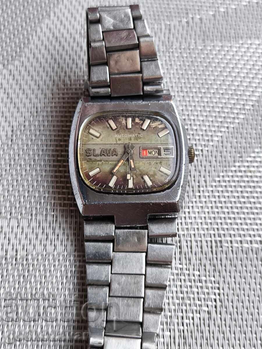 Ceas Slava automatic! Funcționează! Brățară originală! cu preț € 34.00 | 66.50 BGN Ceas Slava automatic! Funcționează! Brățară originală! cu preț € 34.00 | 66.50 BGN
