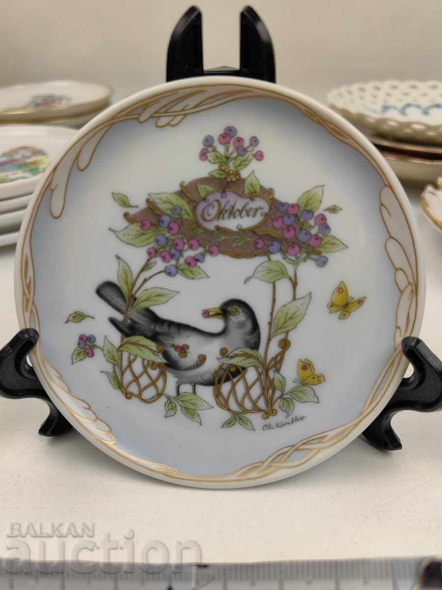 BIRD BIRD COLLECTION STAMP SMALL PORCELAIN DISH DISH