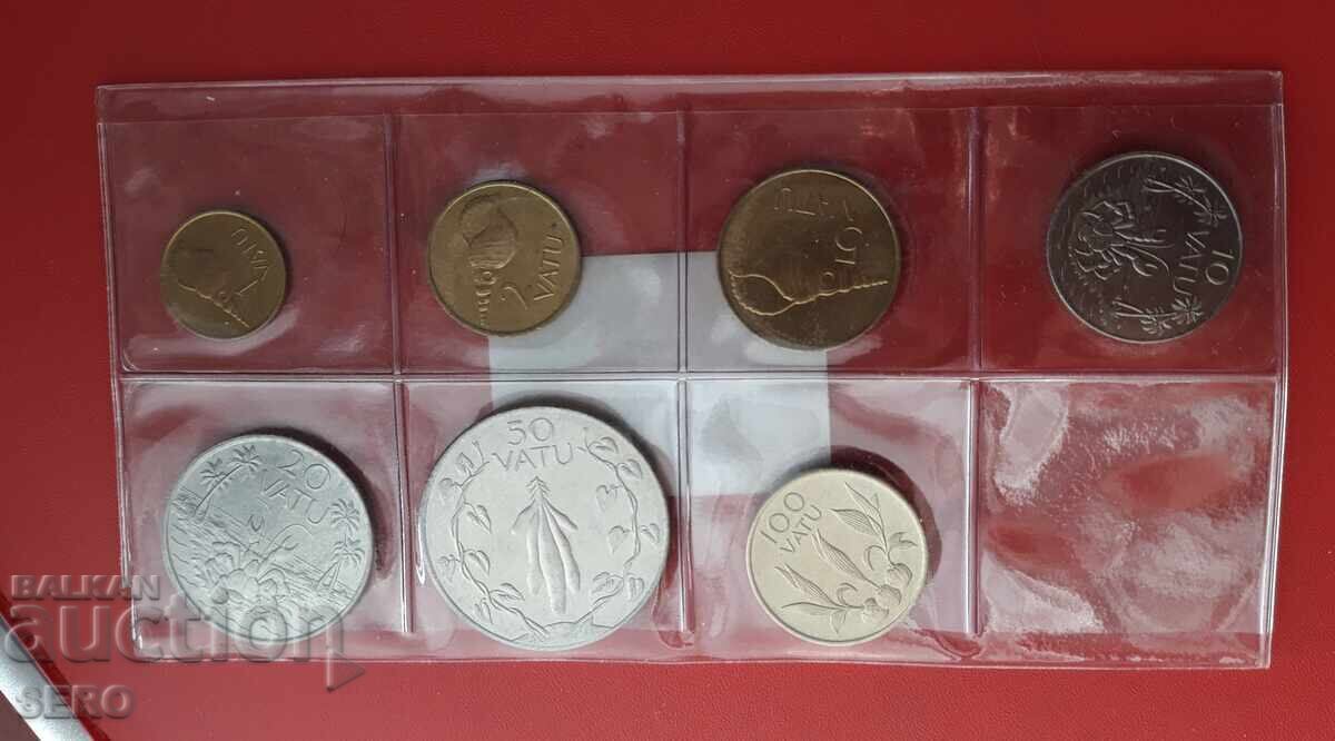 Insula Vanuatu - lot de 7 monede din ani diferiți cu preț € 17.00 | 33.25 BGN