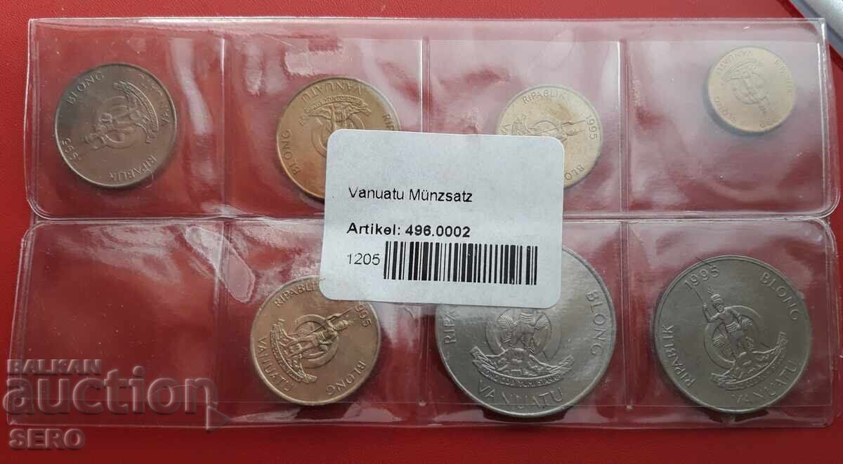 Insula Vanuatu - lot de 7 monede din ani diferiți