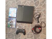 PS4 Fat 500 gb + controller + cabluri noi + 2 jocuri