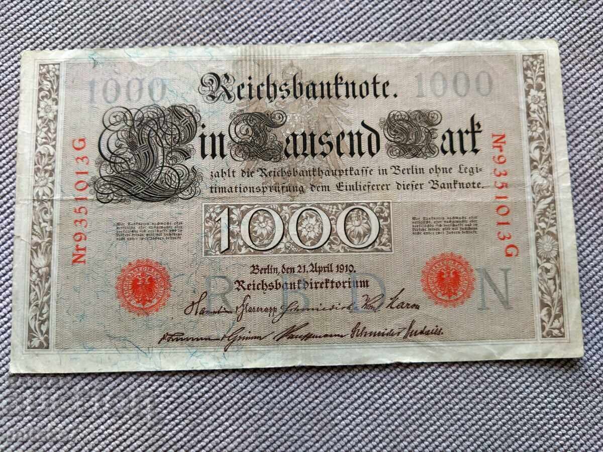 1000 марки 1910 година, Германия