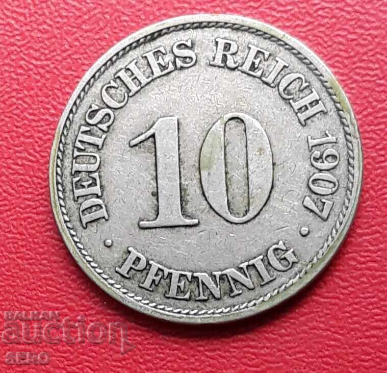 Germania-10 pfennig 1907 A-Berlin Germania-10 pfennig 1907 A-Berlin