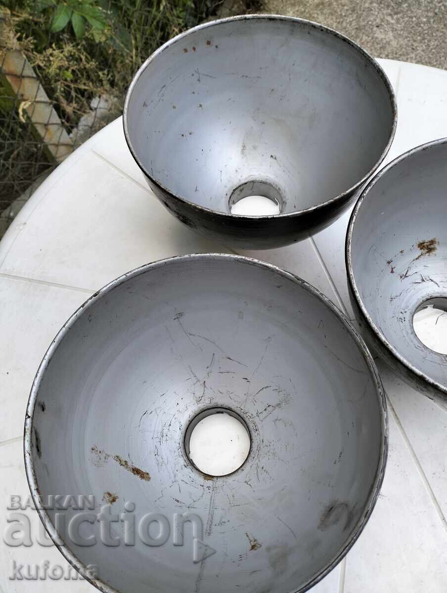 Delivery of Vintage metal lampshades 3 pieces