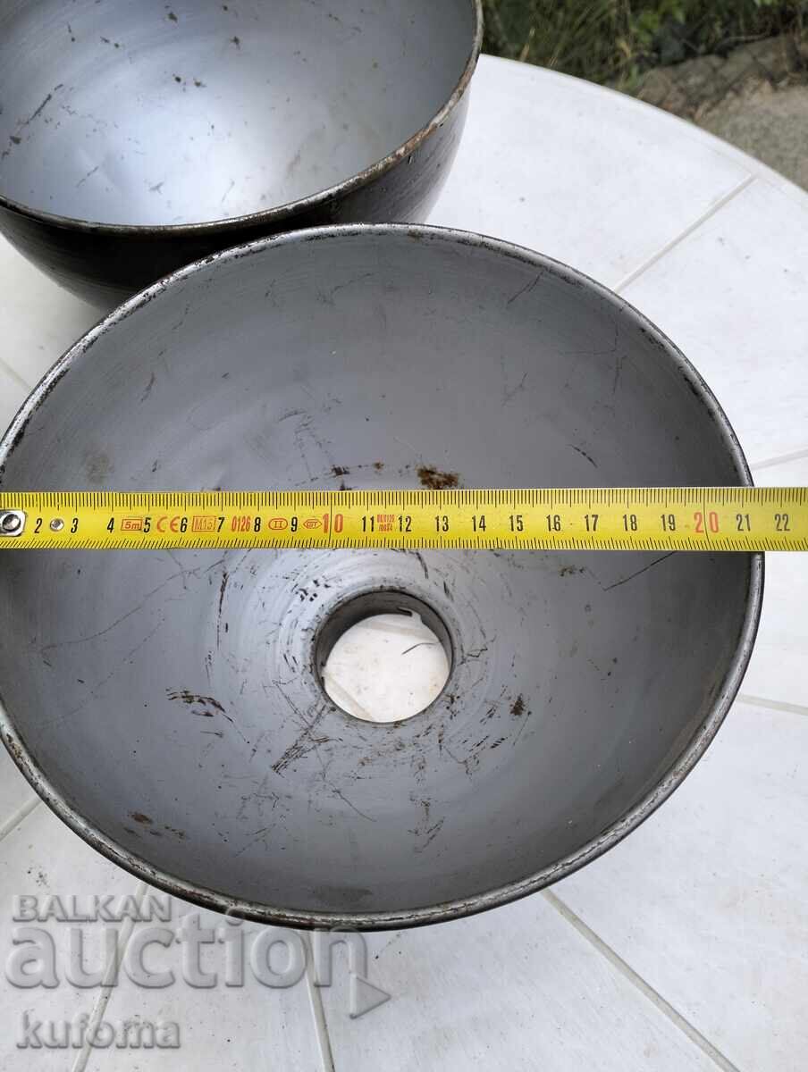Vintage metal lampshades 3 pieces - 6