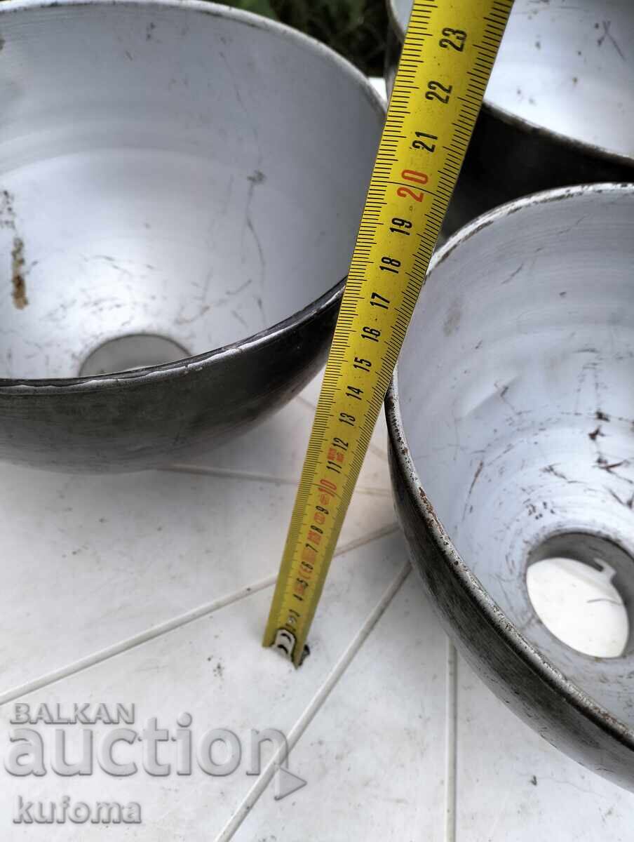 Vintage metal lampshades 3 pieces - 7