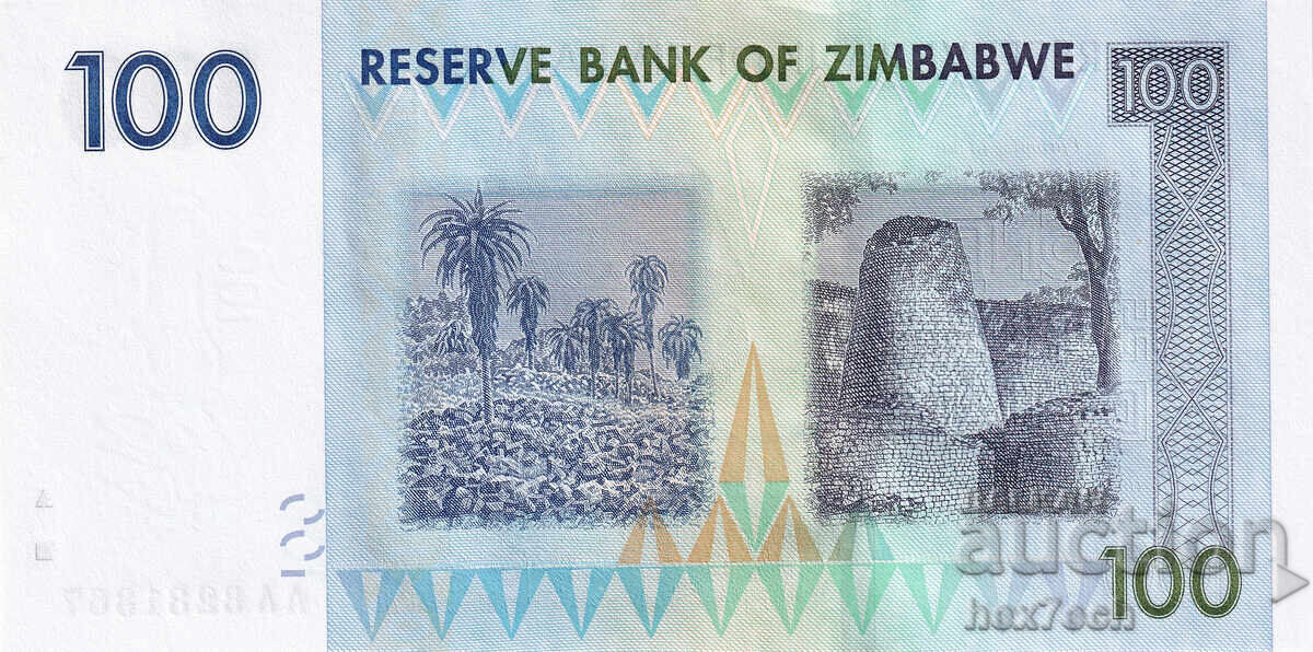 Licitație ❤️ ⭐ Zimbabwe 2007 100 USD UNC Nou ⭐ ❤️