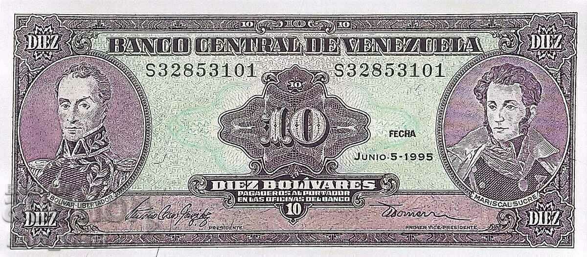 Βενεζουέλα - 10 Bolívares 1995 OB UNC - P# 61 UNC /c