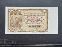 Чехословакия  100 крони 1953 г. UNC