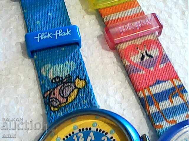 Auction  Swiss Flik Flak watches working no battery
