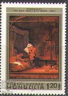 Auction  Stamp block Paintings by Rembrandt, 1981, Mongolia