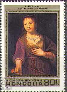 Stamp block Paintings by Rembrandt, 1981, Mongolia - 6