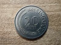 Singapore - 20 cenți (1967)