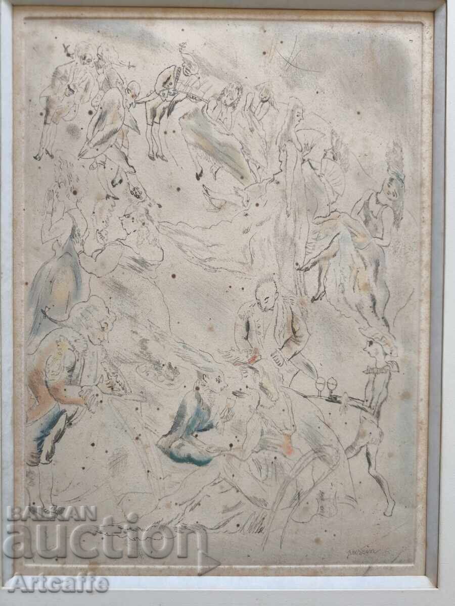gravură „Cenușăreasa la bal” (1929) – Jules Pascin cu preț € 1200.00 | 2347.00 BGN gravură „Cenușăreasa la bal” (1929) – Jules Pascin cu preț € 1200.00 | 2347.00 BGN