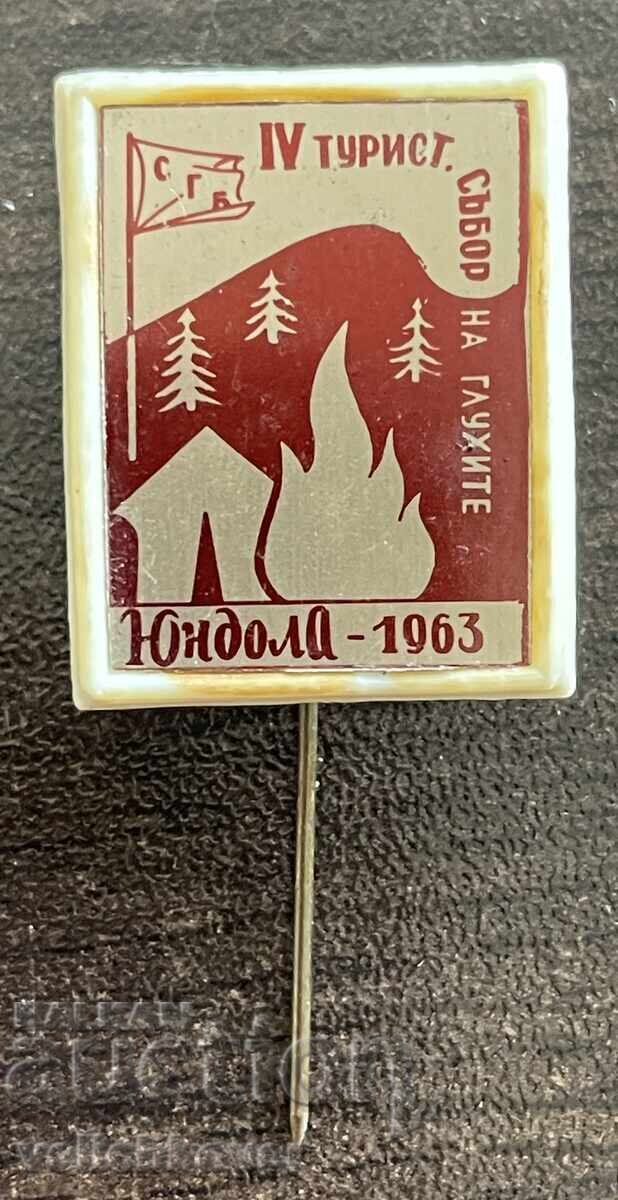 43633 Bulgaria badge IV Tourist gathering of the deaf Yundola 43633 Bulgaria badge IV Tourist gathering of the deaf Yundola