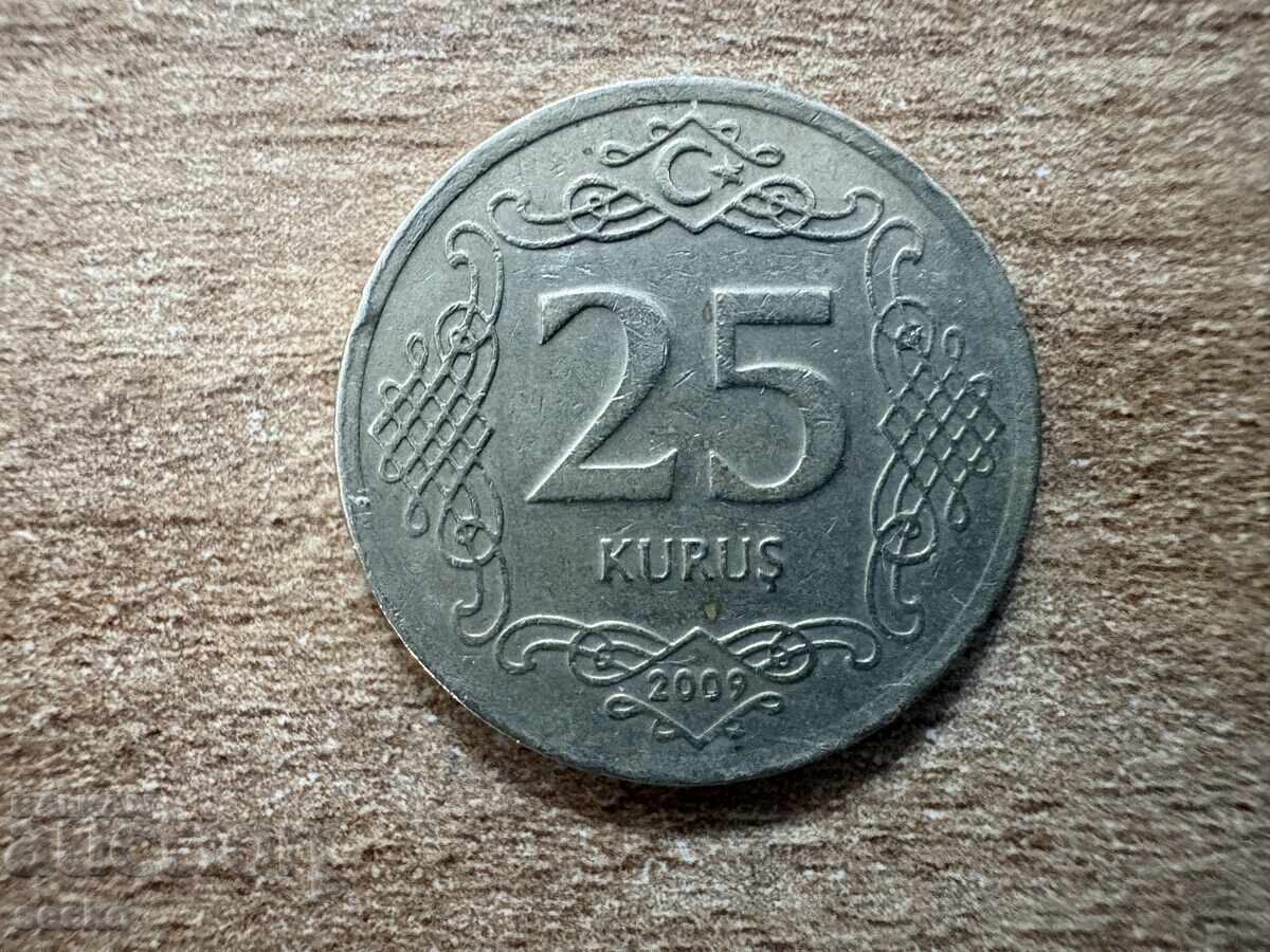 Турция - 25 куруша (2009)