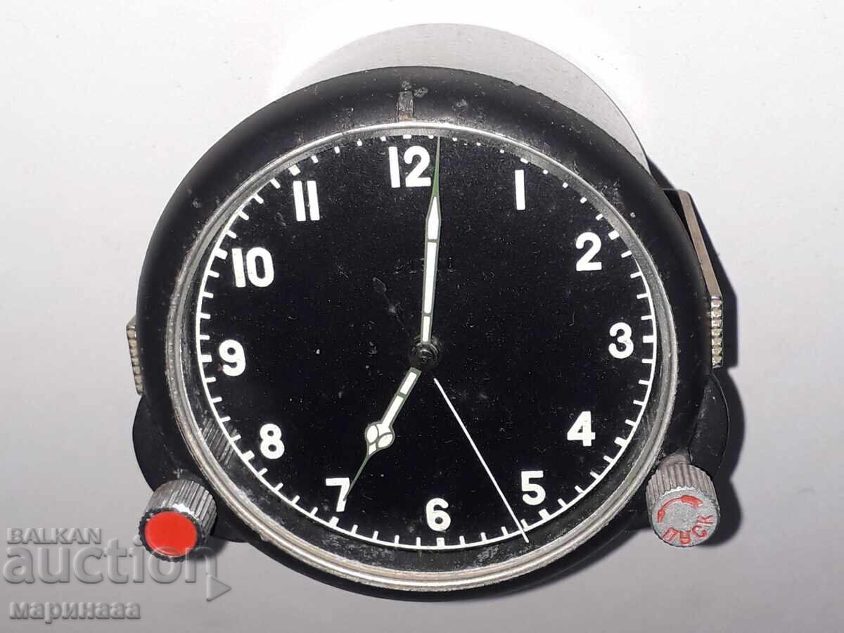AVIATION INSTRUMENT. CLOCK FROM A MIG FIGHTER JET