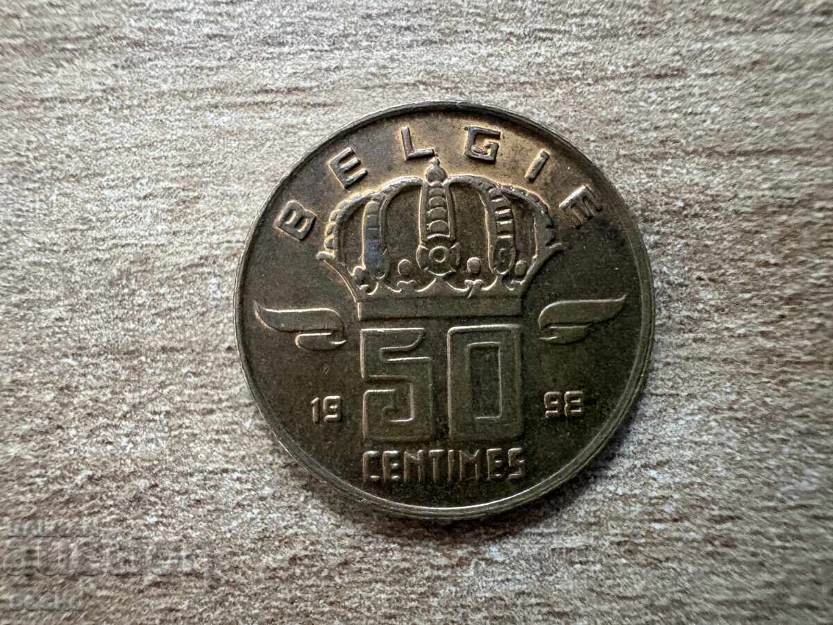 Belgia - 50 cenți (1998) - BELGIA