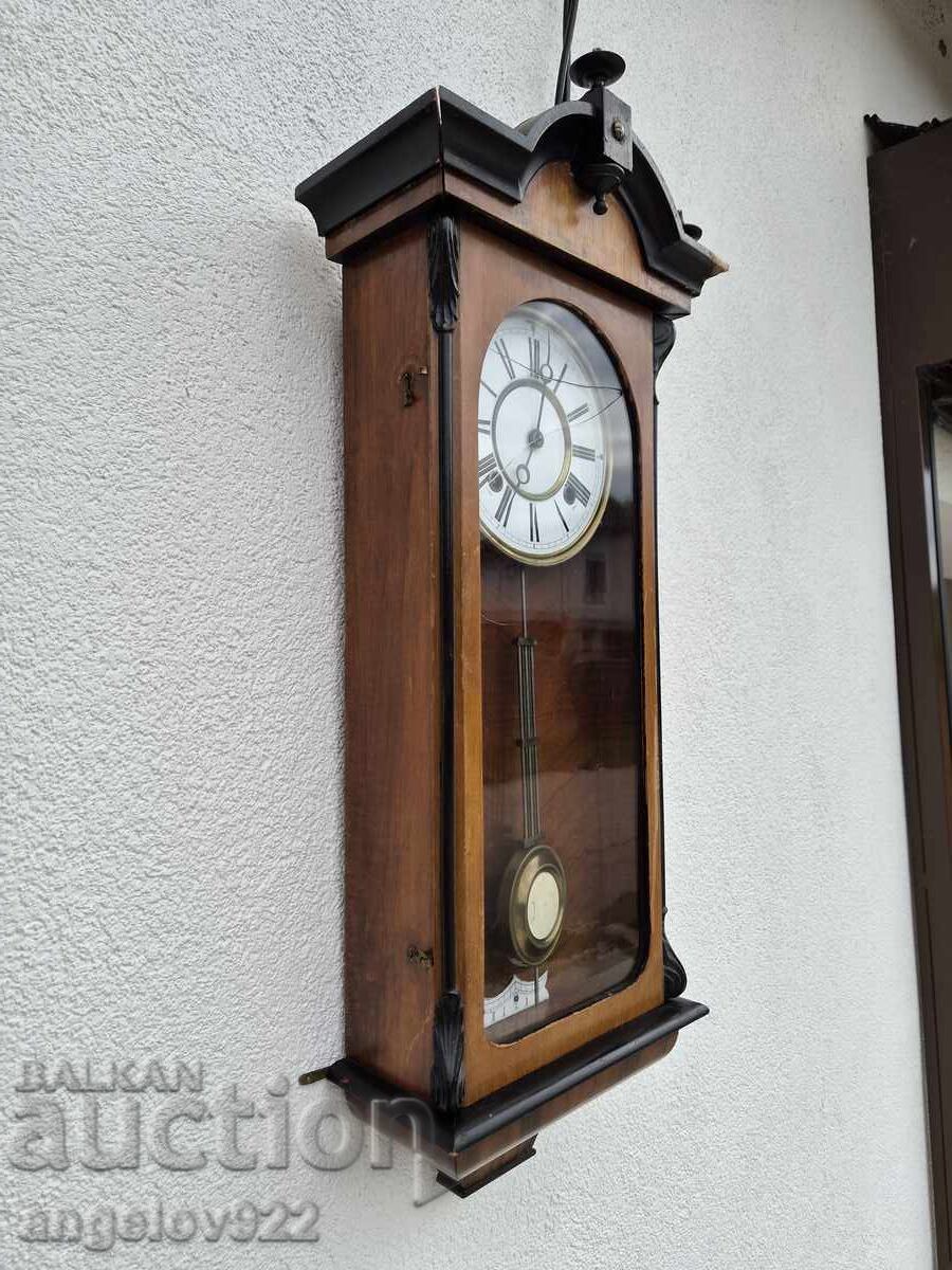 Παλιό γερμανικό ρολόι τοίχου ΛΕΙΤΟΥΡΓΕΙ - 6