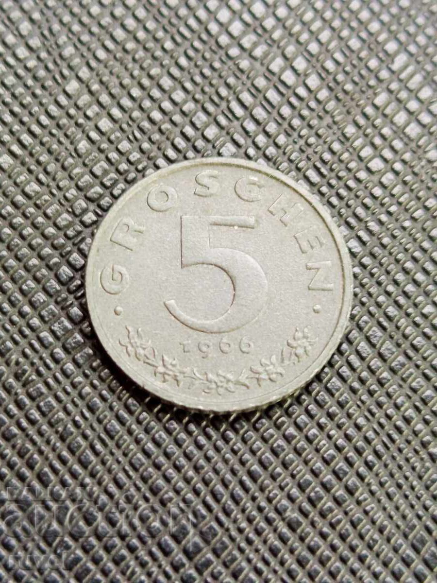 Austria 5 groși, 1966