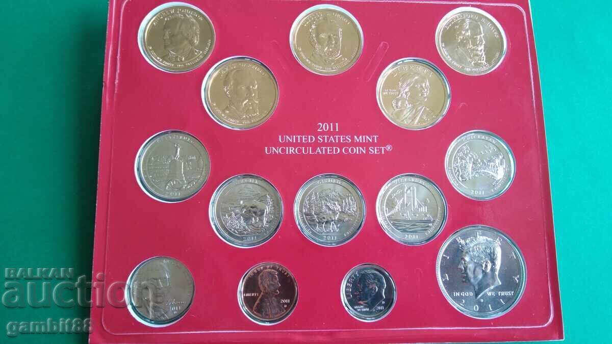 Livrarea SET MONEDE AMERICANE DIN 2011 - 14 BUC. UNC