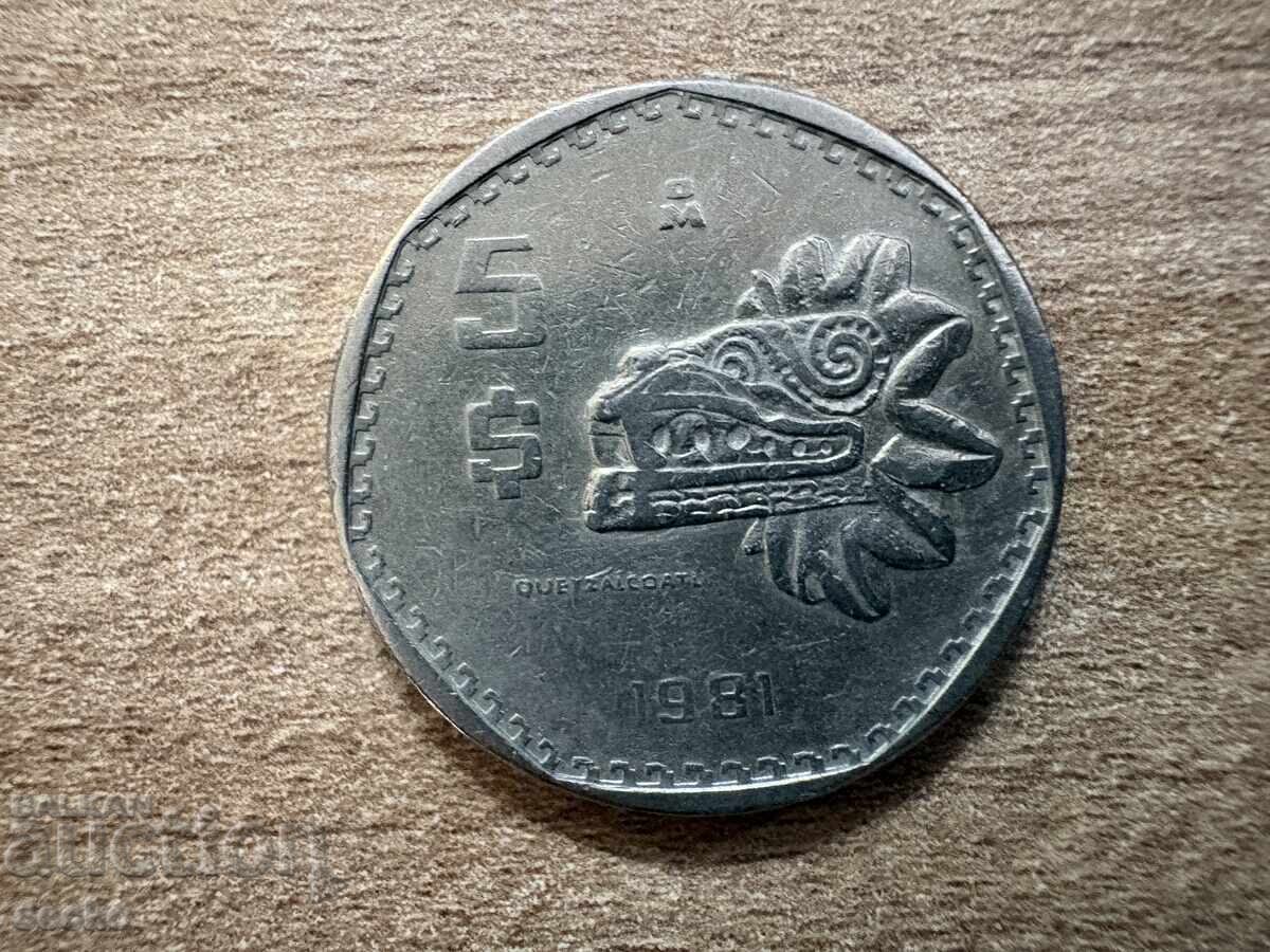 Mexic - 5 pesos (1981) Mexic - 5 pesos (1981)