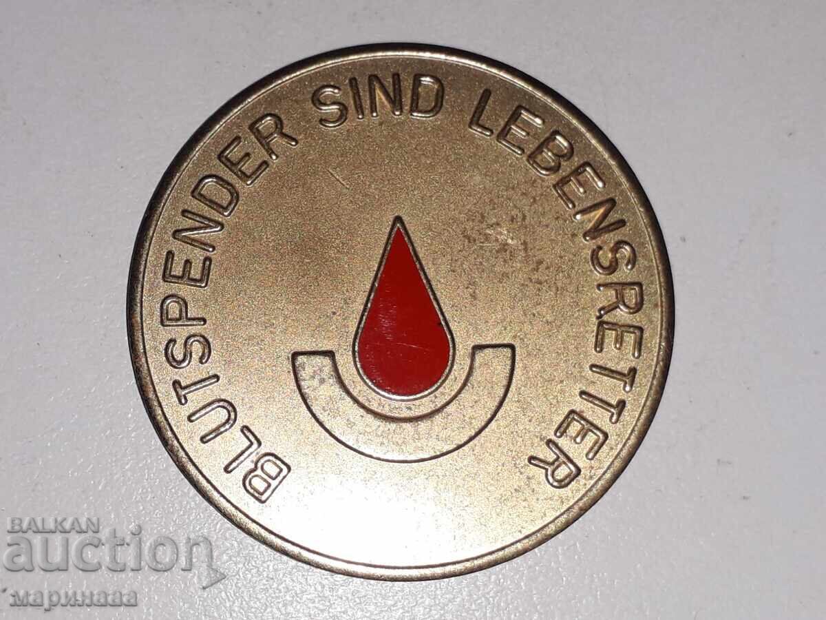 PLAQUE. BLOOD DONOR. GERMANY PLAQUE. BLOOD DONOR. GERMANY