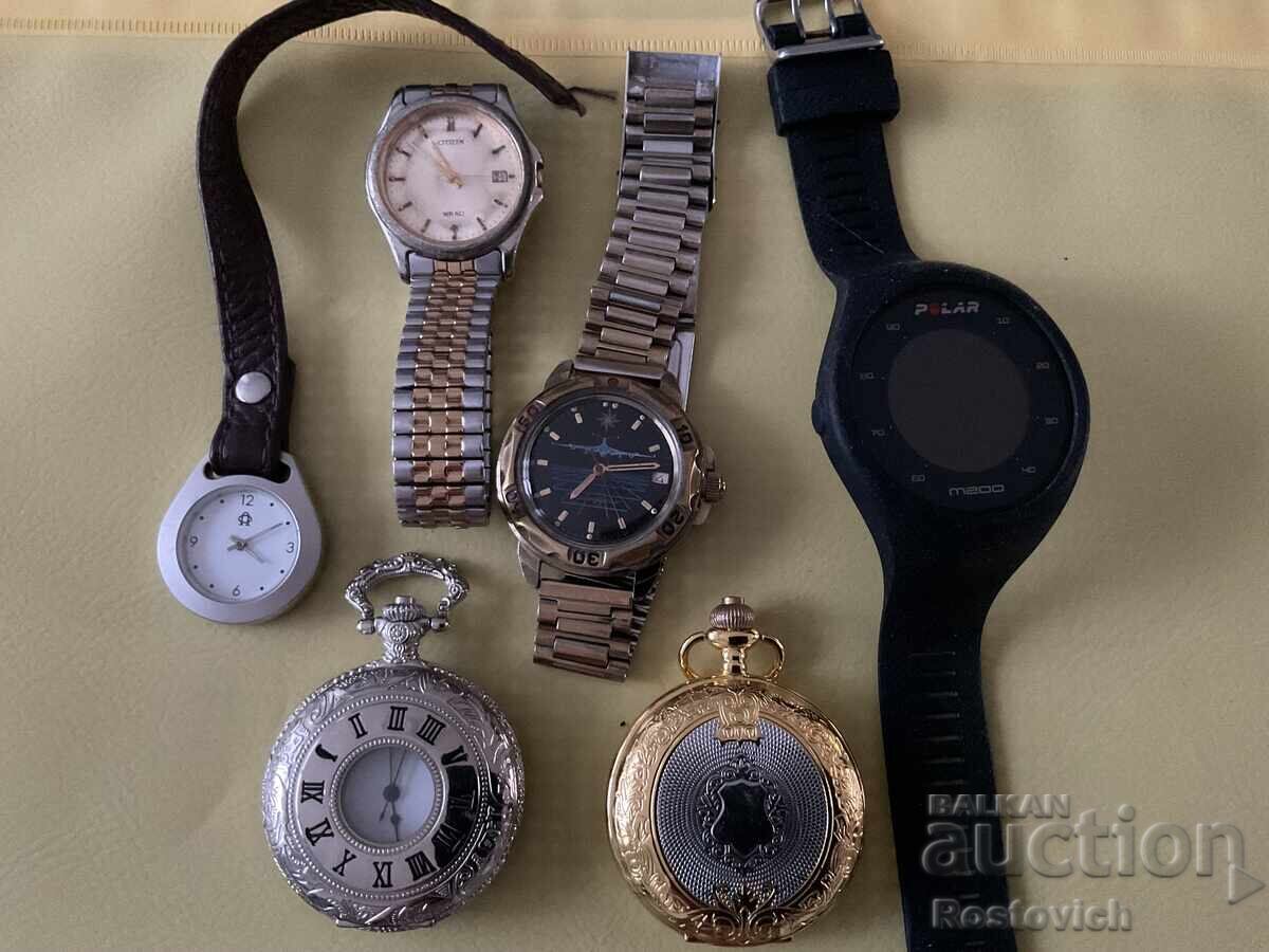 Set de ceasuri: mecanic și quartz (6 buc.)