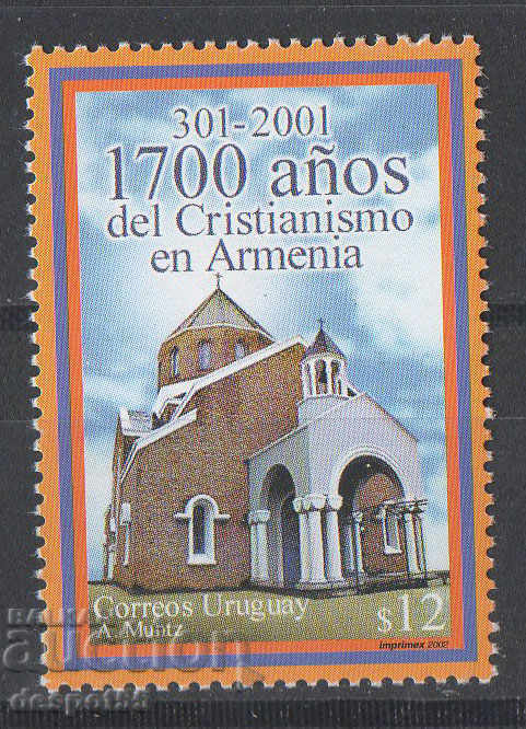 2002. Uruguay. 1700th anniversary of Christianity in Armenia.
