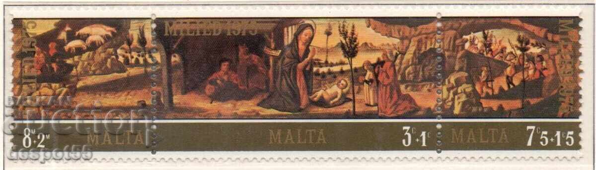 1975. Malta. Christmas. Strip.