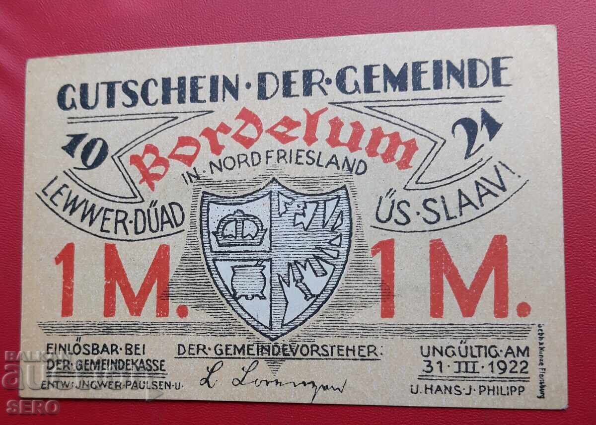 Банкнота-Германия-Шлезвиг-Холщайн-Борделум-1 марка 1921 с цена € 1.51 | 2.95 лв.