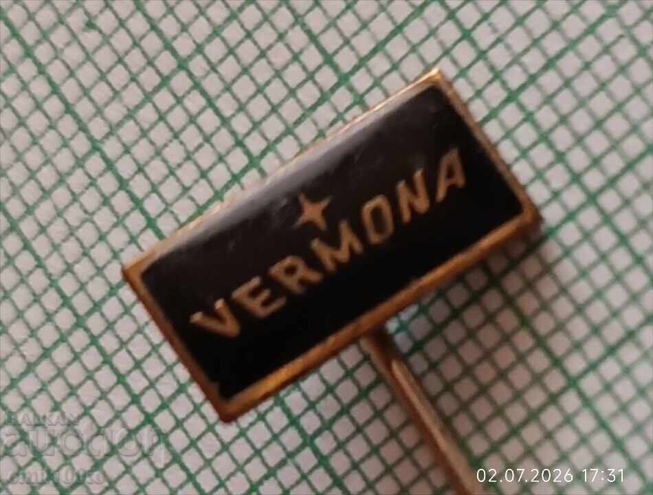 Значка- VERMONA производител на музикални инструменти ГДР с цена € 1.00 | 1.96 лв.