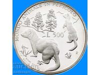 Сан Марино 1993 500 лири 11г 835 проба UNC сребро
