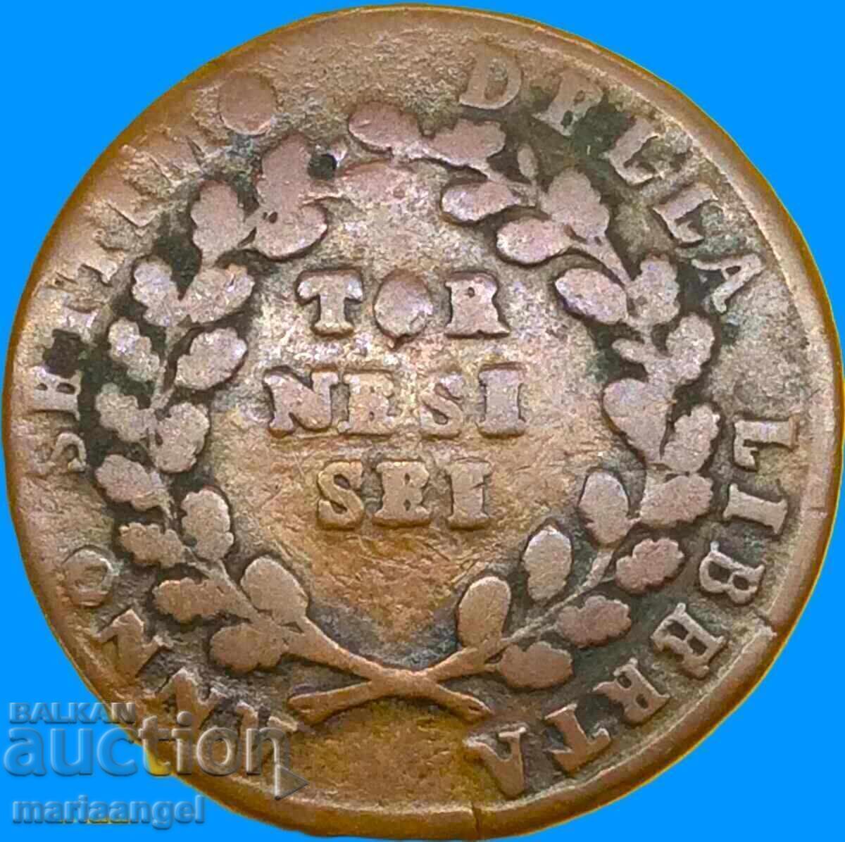 Δημοκρατία της Νάπολης 6 tornesi 1799 Ιταλία 18,1γρ - 7 Δημοκρατία της Νάπολης 6 tornesi 1799 Ιταλία 18,1γρ - 7