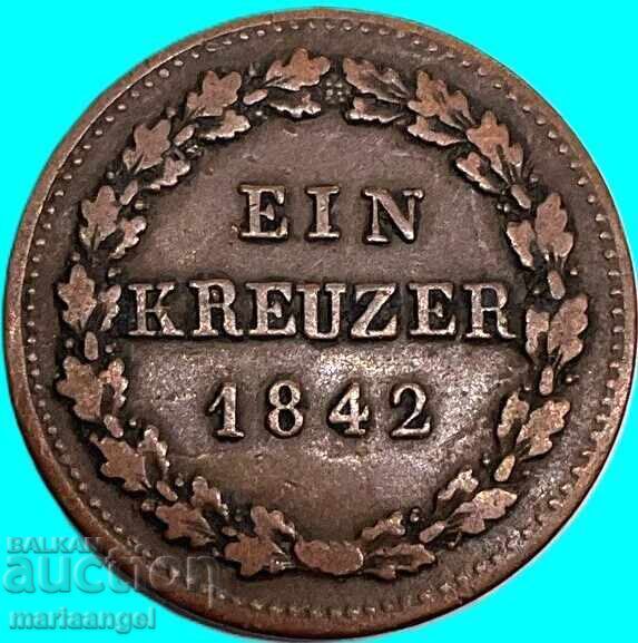 Delivery of Nassau 1 Kreuzer 1842 Germany Duke Adolf copper