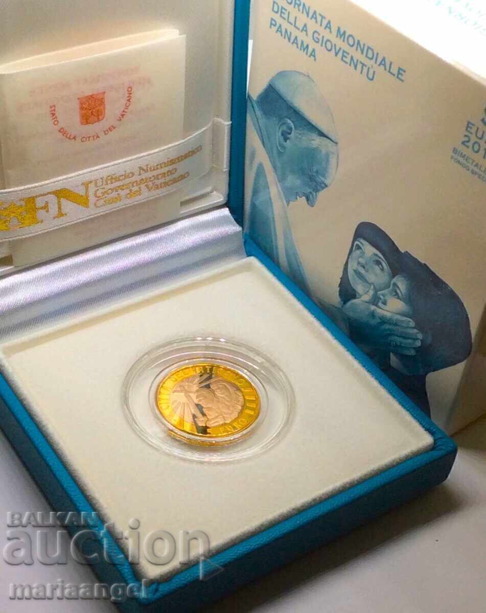5 Euro 2019 Vatican mint Panama Cert. bimetal - rare! with price € 64.00 | 125.17 BGN 5 Euro 2019 Vatican mint Panama Cert. bimetal - rare! with price € 64.00 | 125.17 BGN