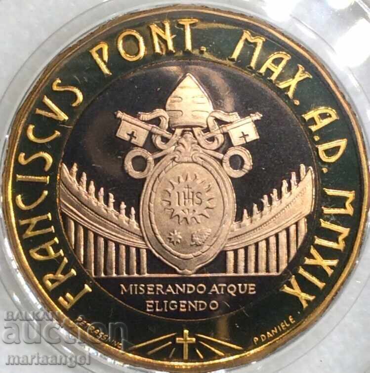 Auction 5 Euro 2019 Vatican mint Panama Cert. bimetal - rare! Auction 5 Euro 2019 Vatican mint Panama Cert. bimetal - rare!