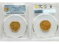 Οθωμανικό χρυσό νόμισμα. 1 Hayriye Altin 1223//22AH. AU50 PCGS