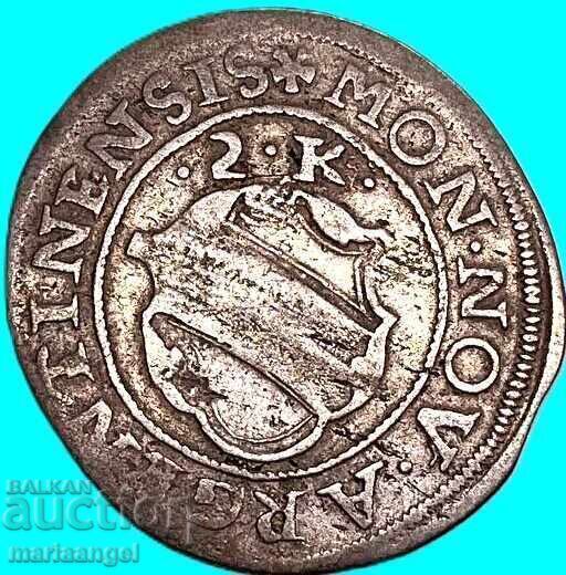 Γερμανία 2 κρόιτσερ 1640-1654 Στρασβούργο Γαλλία Αλσατία ασήμι