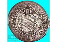 Germany 2 kreuzers 1640-1654 Strasbourg France Alsace silver